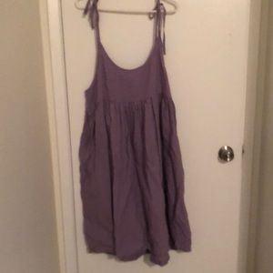 OffOn Tie Strap Linen Dress